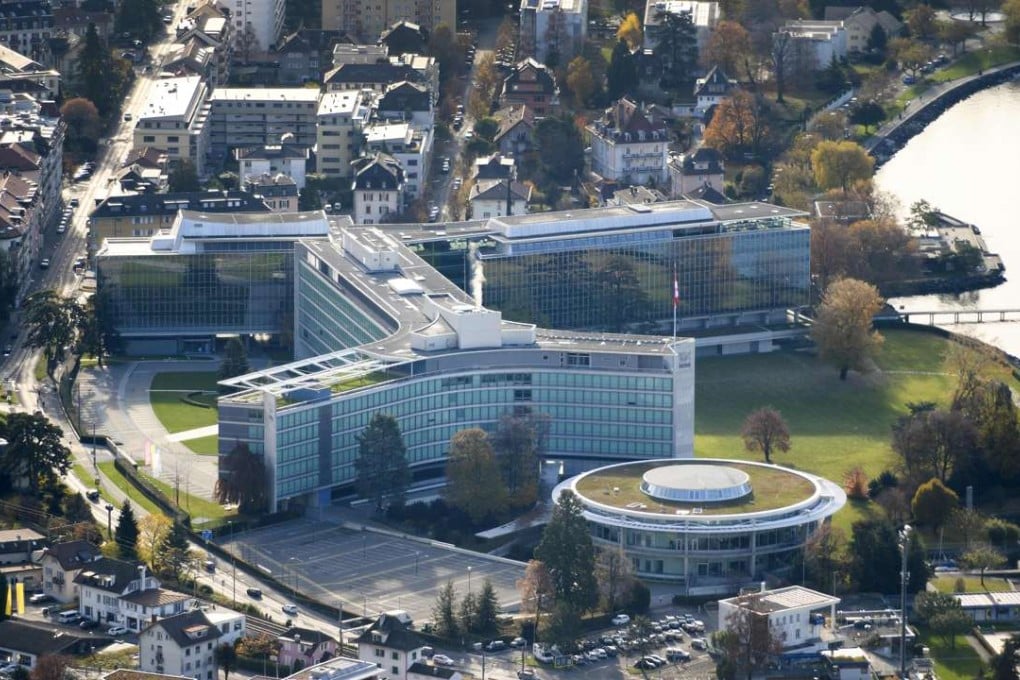 Aerial photo of the Swiss food and drink giant Nestle’s headquarters in Vevey. Photo: AFP