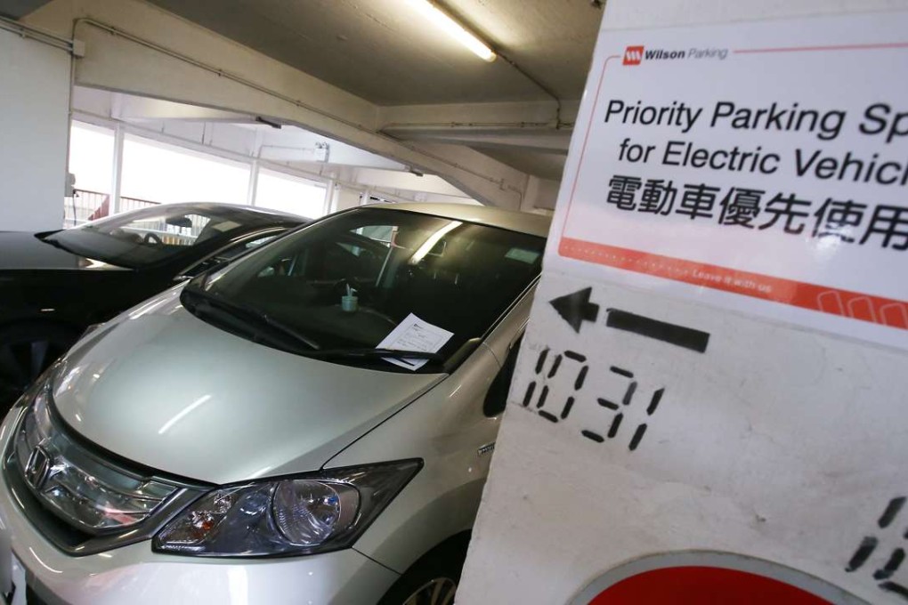 As of October, there were 6,860 electric vehicles in Hong Kong for road use. Photo: David Wong