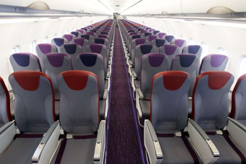HK Express’ A320neo, named Shark, will seat 188 passengers. Photo: David Wong