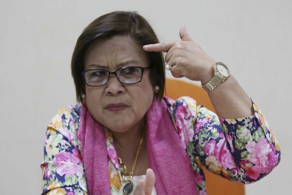 Philippine Senator Leila de Lima has denounced the government attacks on her as ‘madness’ and ‘harassment’. File photo: AP