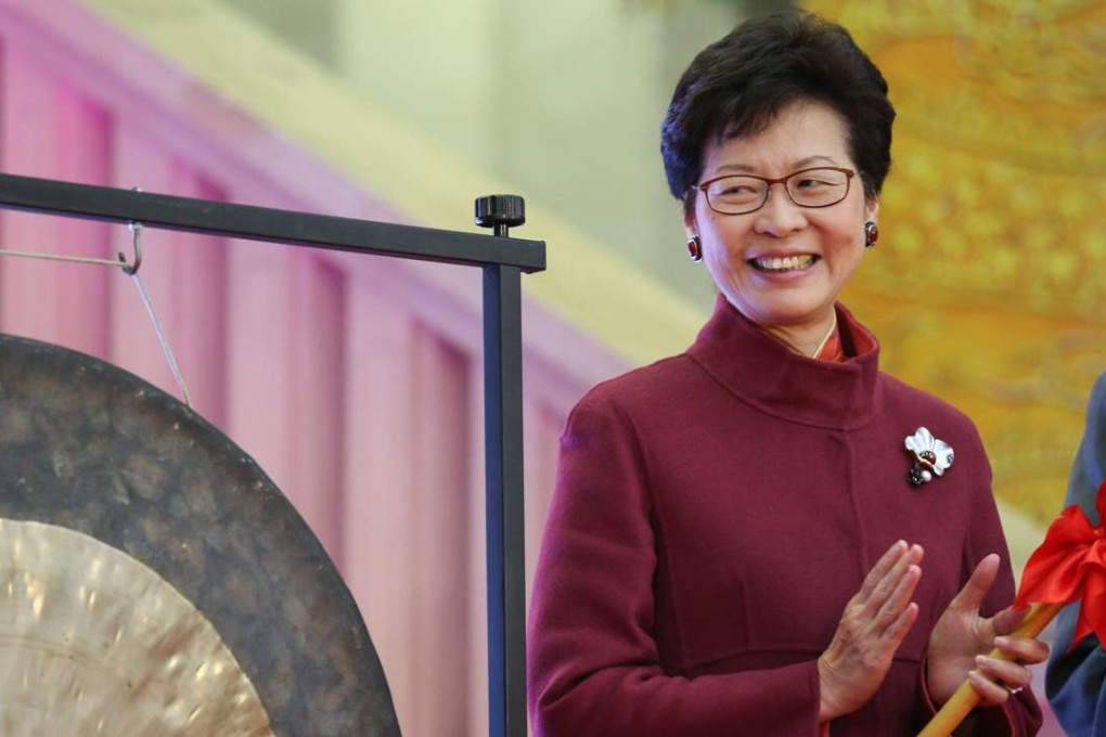 Carrie Lam said Leung Chun-ying’s shock announcement not to seek a second term had left her with no choice but to consider running. Photo: K. Y. Cheng