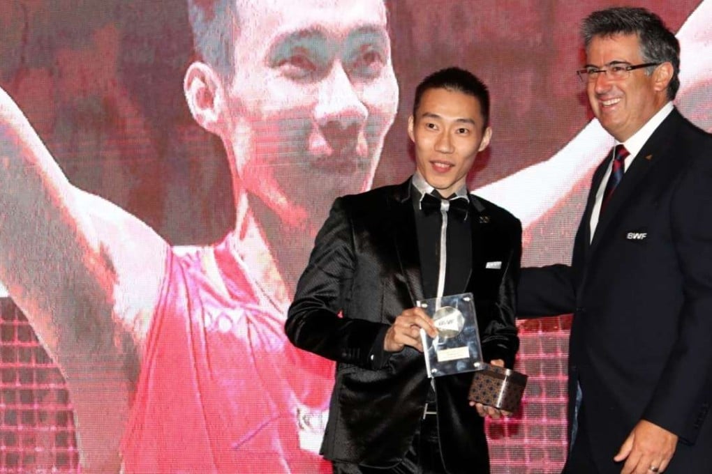 Lee Chong Wei (left) receives his male player of the year award. Photos: Badminton World Federation