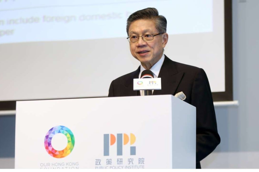 Professor Yeoh Eng-kiong outlines the Our Hong Kong Foundation proposals. Photo: Xiaomei Chen
