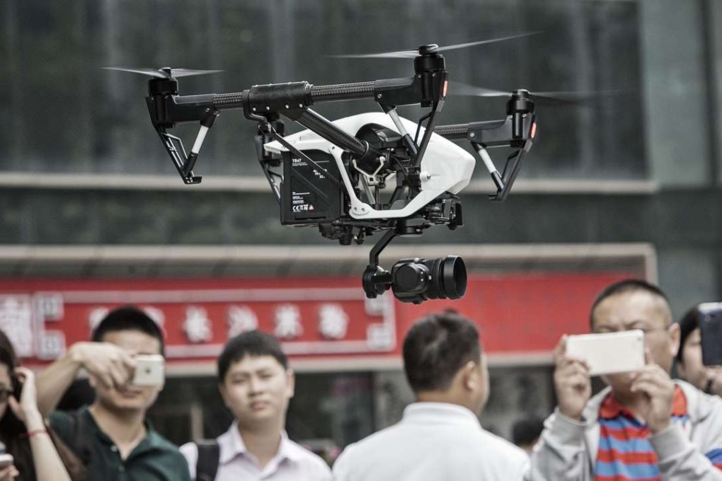 A drone is flown during a demonstration at the DJI Technology headquarters in Shenzhen. The city has become China’s version of Silicon Valley. Photo: Bloomberg