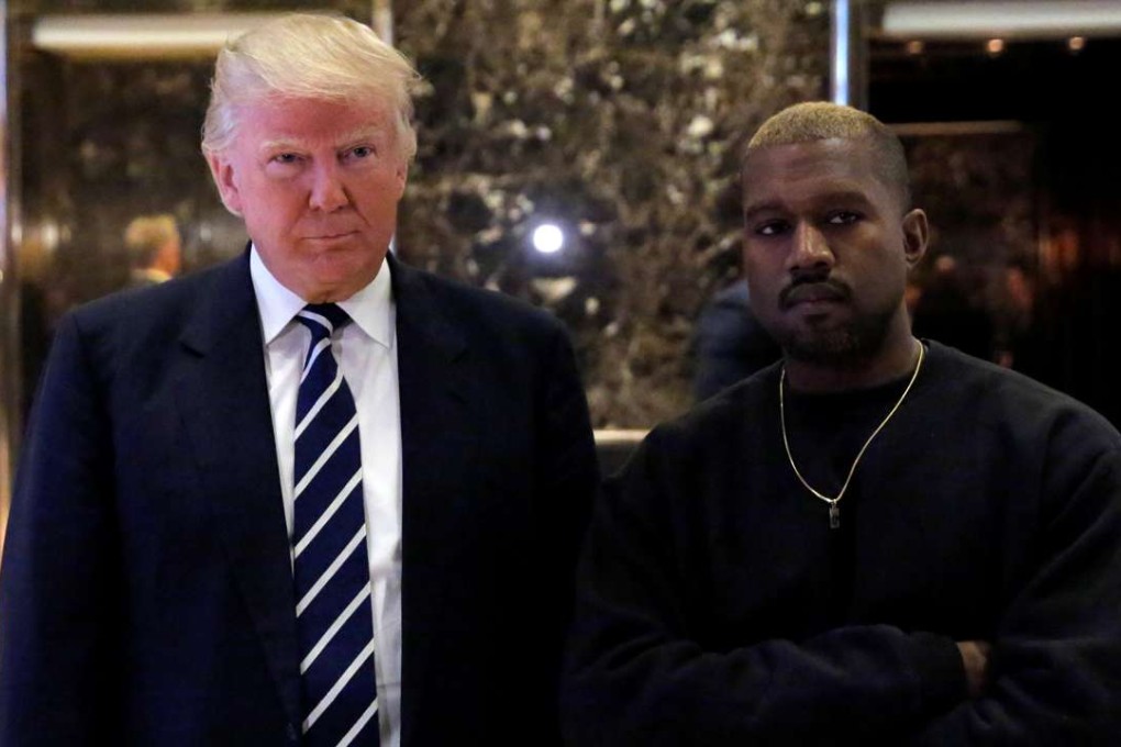 US President-elect Donald Trump and musician Kanye West pose for media at Trump Tower in Manhattan. Photo: Reuters