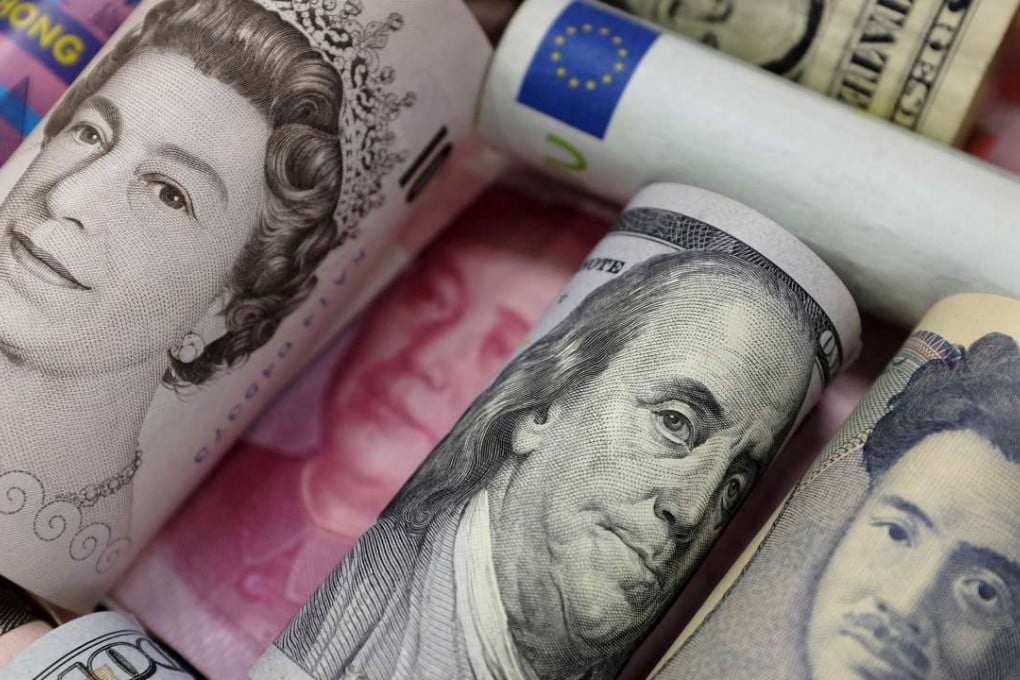 Bank notes of Euro, Hong Kong dollar, US dollar, Japanese yen, GB pound and Chinese yuan are seen in this picture illustration. Photo: Reuters