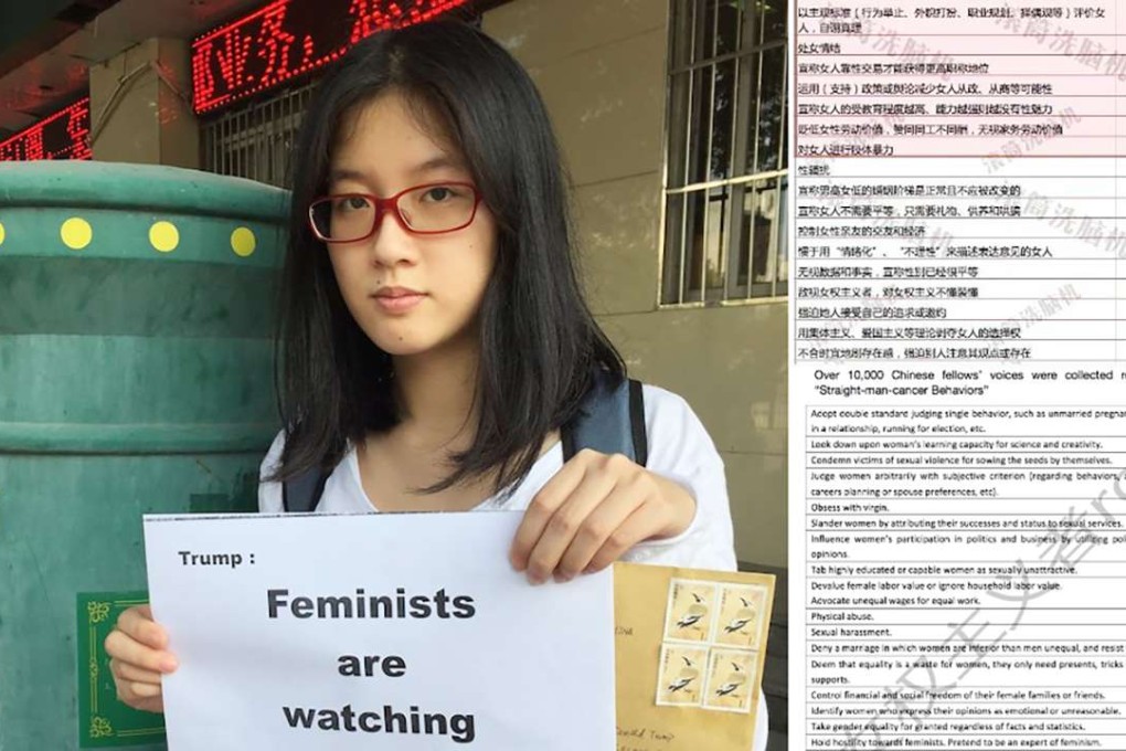 Zheng Churan, whose Twitter name is allisongrabbit, tweeted herself sending a letter to US president-elect Donald Trump. Photo: Twitter