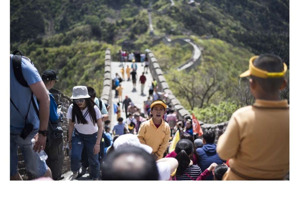 A crowded part of the Great Wall. Picture: AFP