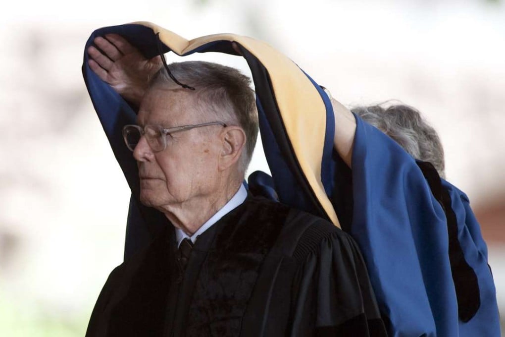 Professor Thomas Schelling, co-recipient of the 2005 Nobel Prize in Economic Sciences for his seminal work in the application of game-theory, is given a honorary Doctor of Social Science degree at Yale University in 2005. He died on Tuesday aged 95. Photo: AP