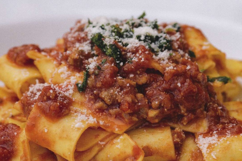 Pappardelle with Bolognese ragu, a dish featured in My Italian Kitchen Away from Home, by Aira Sasso.