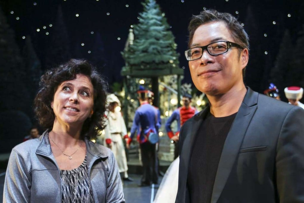 Madeleine Onne (left) and Paul Tam on the set of The Nutcracker at the Cultural Centre. Photo: Xiaomei Chen