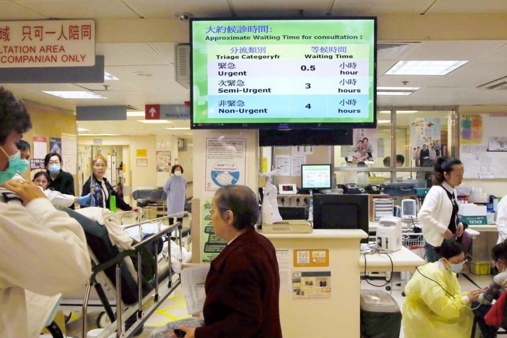 Patients going to accident and emergency units in public hospitals could face higher charges. Photo: Sam Tsang