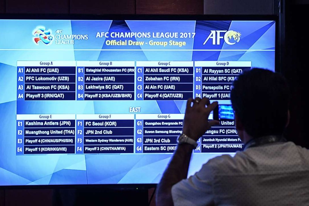 The 2017 AFC Champions League draw. Photo: AFP