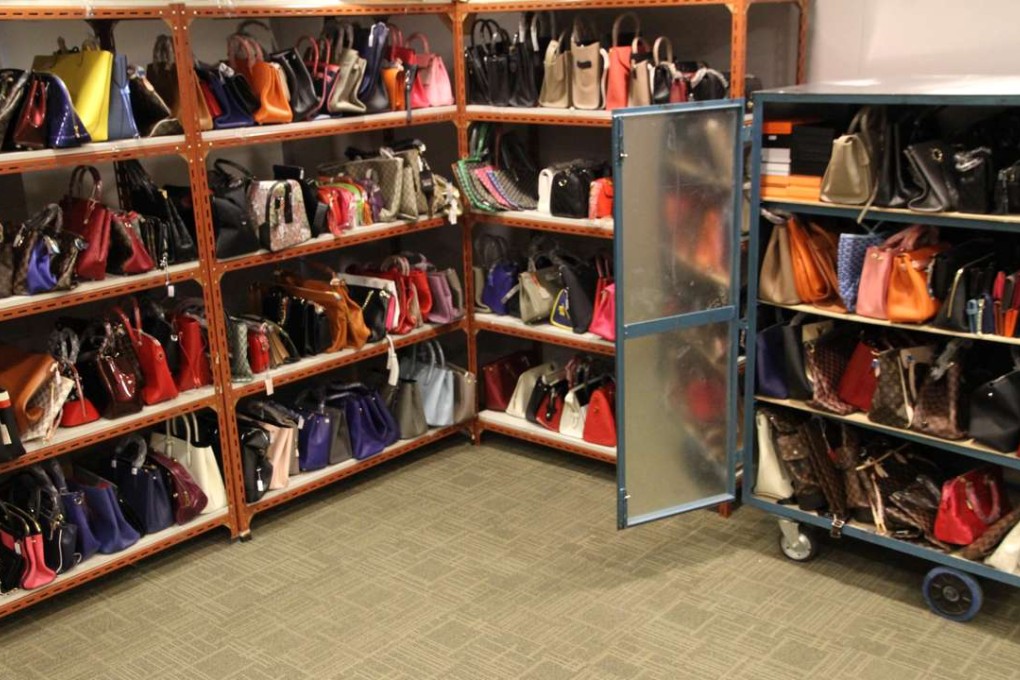 Suspected counterfeit handbags seized from Mong Kok on Thursday. Photo: Information Services Department