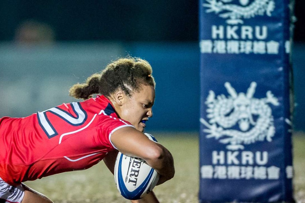 Natasha Olson-Thorne scores as Hong Kong defeat Fiji in Women’s Rugby World Cup qualifying. Photos: Hong Kong Rugby Union