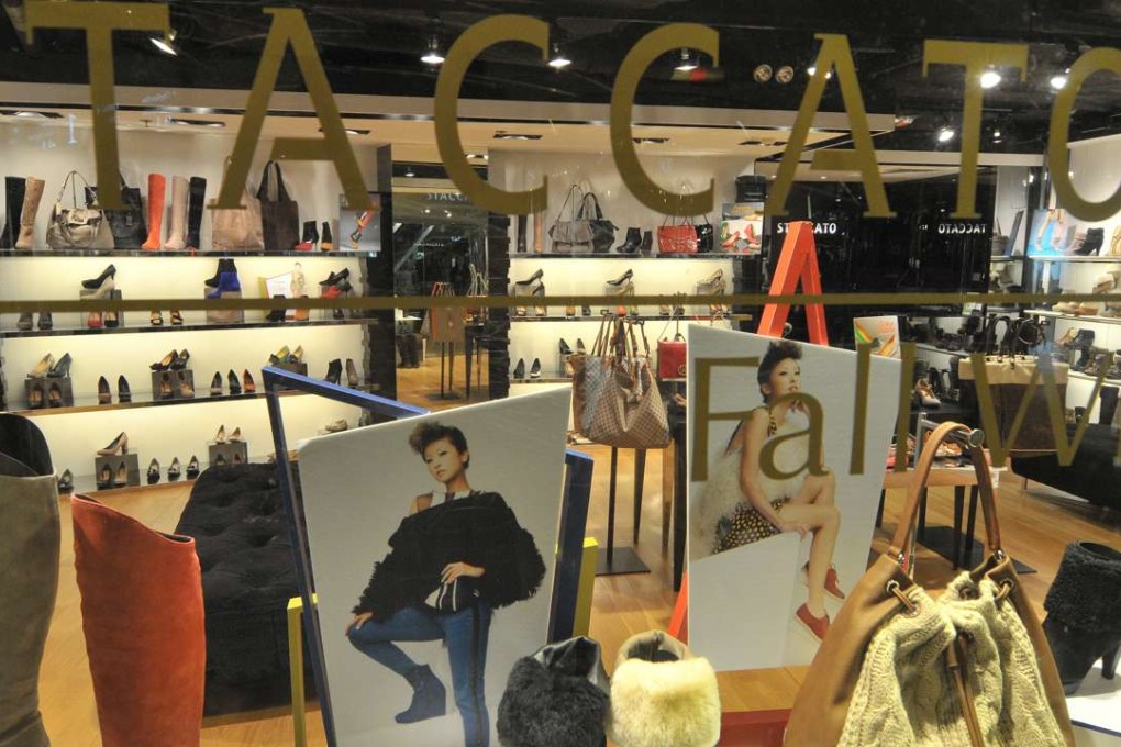 The interior of the Staccato store at the Cityplaza mall in Taikoo Shing. Staccato is among several high-profile footwear brands owned by Hong Kong-based Belle International which, along with Shenzhou International, scored the lowest in a recent ranking on steps taken to eradicate forced labour from supply chains. Photo: Thomas Yau