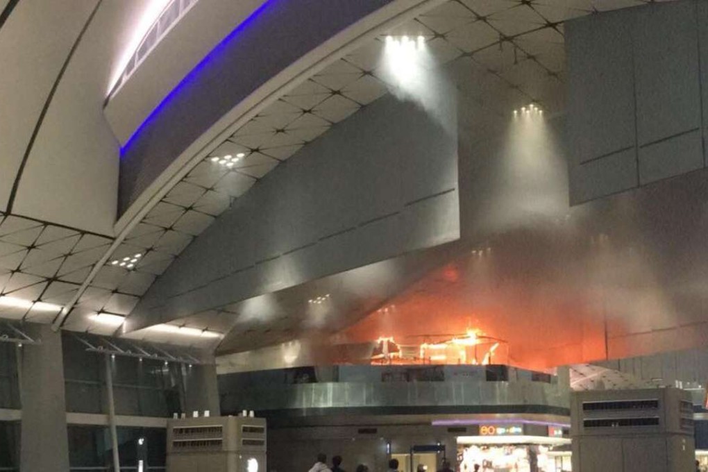 The fire took place near gate 212 inside Terminal One. Photo: Facebook user