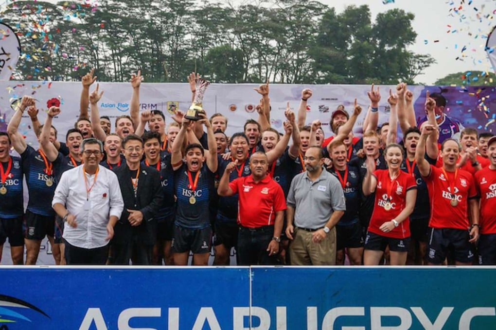 Hong Kong celebrate winning the Asia Rugby U-19 Championship. Photos: Hong Kong Rugby Union