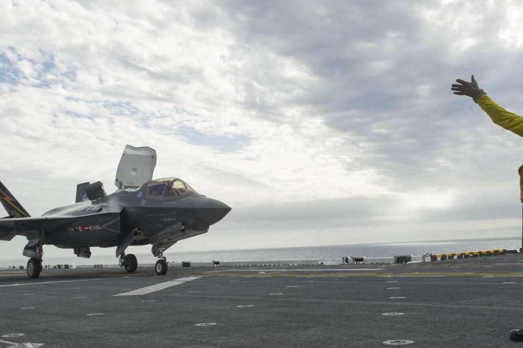This US Navy photo shows an F-35B Lightning II aircraft as it launches off the flight deck of the amphibious assault ship USS America. Photo: AFP