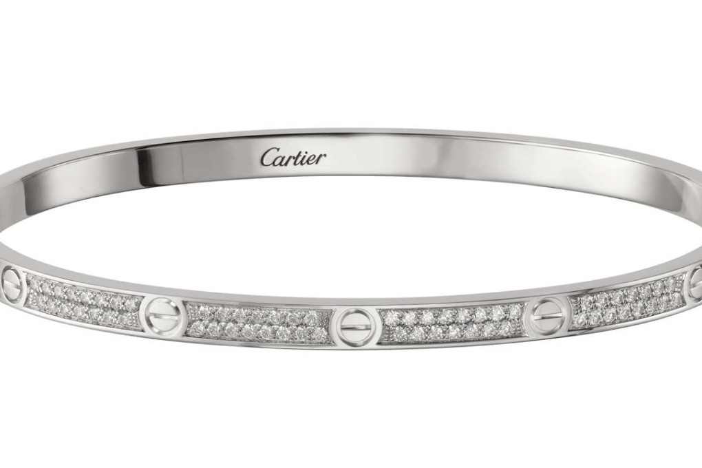 The Cartier Love bracelet in 18K white gold – yours for HK$198,000.