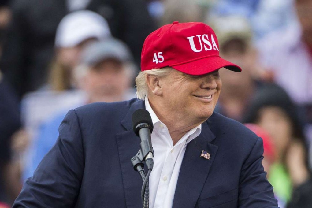 US president-elect Donald Trump speaks during a “thank you” rally in Mobile, Alabama, on Saturday. Trump accused China of stealing a US Navy maritime drone and said Beijing should keep it. Photo: AP