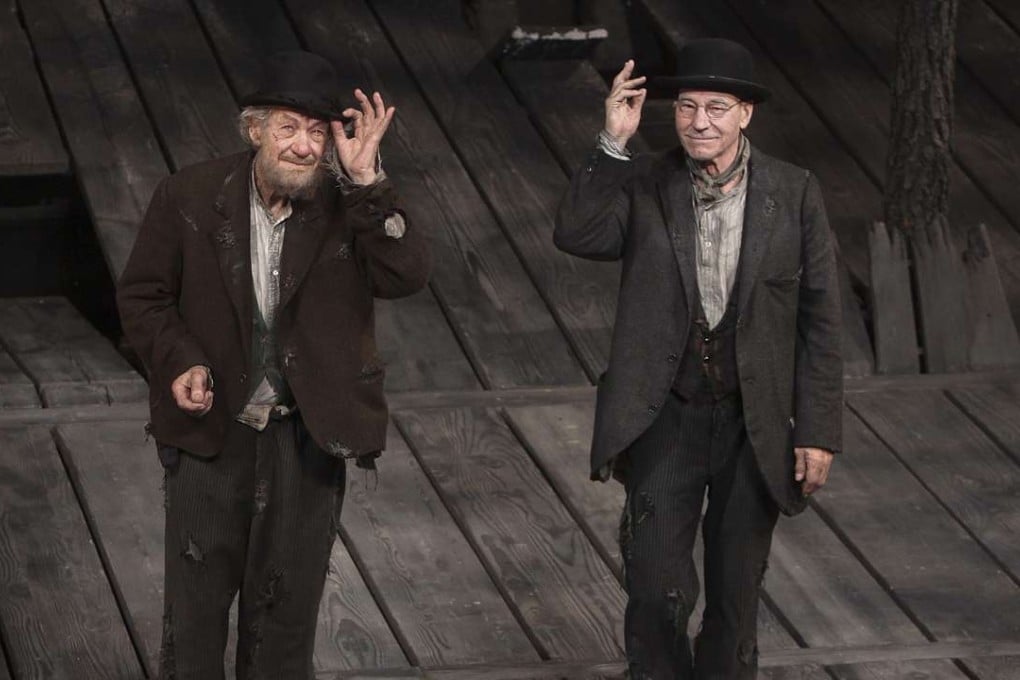 Ian McKellen (left) and Patrick Stewart during curtain call on the opening night of Waiting For Godot on Broadway in 2013. “There are not many plays with two equally good parts for men of our age, ‘ says McKellen.