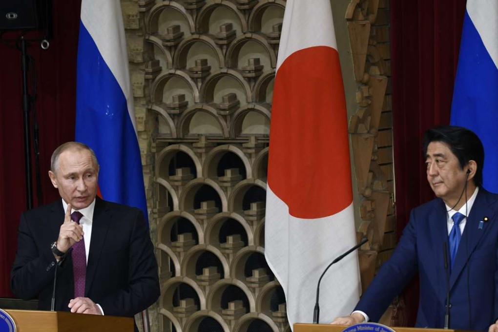 Japanese Prime Minister Shinzo Abe hit back on Tuesday at criticism that he made little progress in talks with Russia’s Putin. Photo: Xinhua