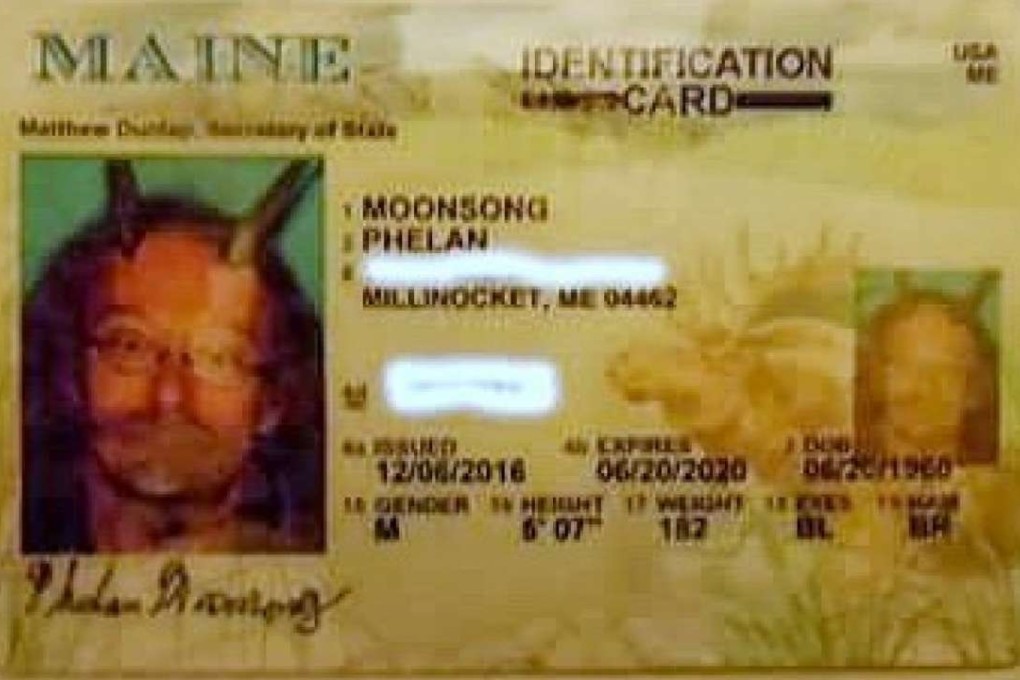 Phelan Moonsong, a Pagan priest, wears goat horns in his state-issued Maine ID card. He recently persuaded authorities to let him wear them in his driver’s licence photo too. Photo: Courtesy of Phelan Moonsong.