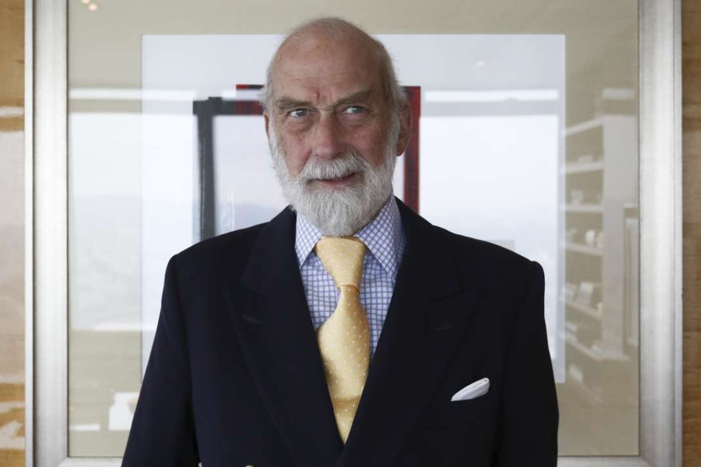Prince Michael of Kent at the Ritz Carlton Hotel, Hong Kong. Picture: Jonathan Wong