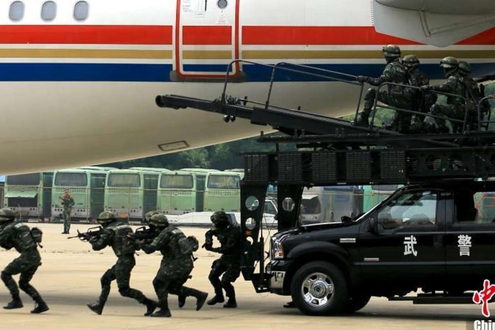 The special squad is responsible for countering aircraft hijackings in 20 airports in eastern China’s Jiangsu, Zhejiang, Shanghai and Anhui. Photo: Handout