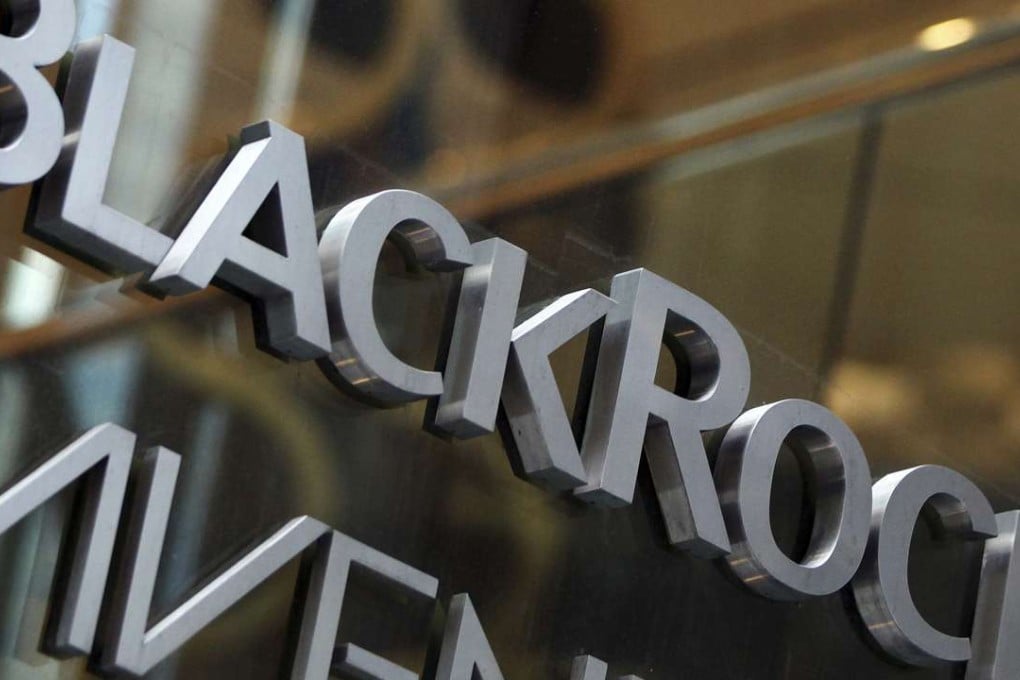The BlackRock logo is seen outside of its offices in New York. Photo: Reuters