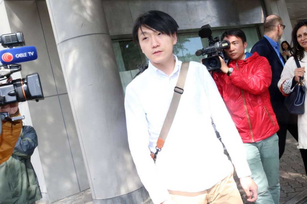Hong Kong Indigenous leader Edward Leung Tin-kei, 25, outside Eastern Court in Sai Wan Ho on Friday. Photo: David Wong