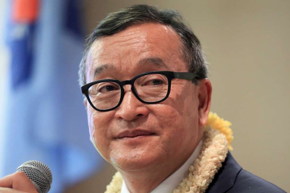 Cambodian opposition leader Sam Rainsy was sentenced to five years in prison on Tuesday over a post on his Facebook page, a conviction that makes his return from self-imposed exile unlikely. File photo: Reuters