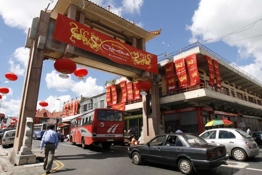Chinatown in Port Louis, Mauritius.