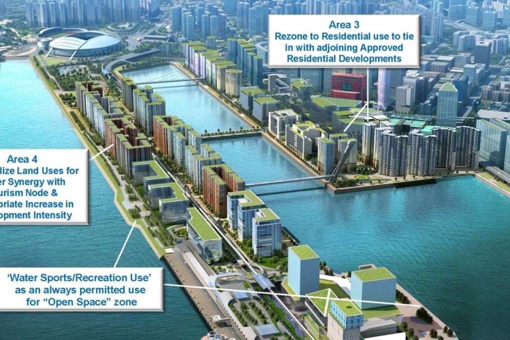 Artist impression pics of the latest Kai Tak development plan. Photo: SCMP
