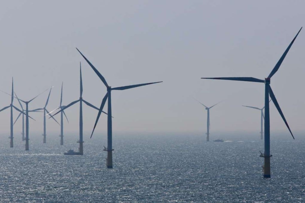 Wind turbines seen on the north sea near Helgoland, Germany. Photo: EPA