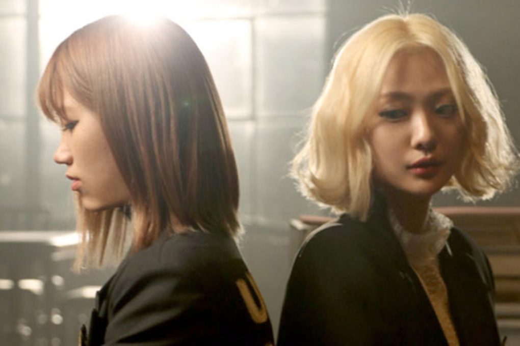 Woo Ji-yoon, left, and Ahn Ji-young of K-pop female duo Bolbbalgan4. Photo: Korea Times