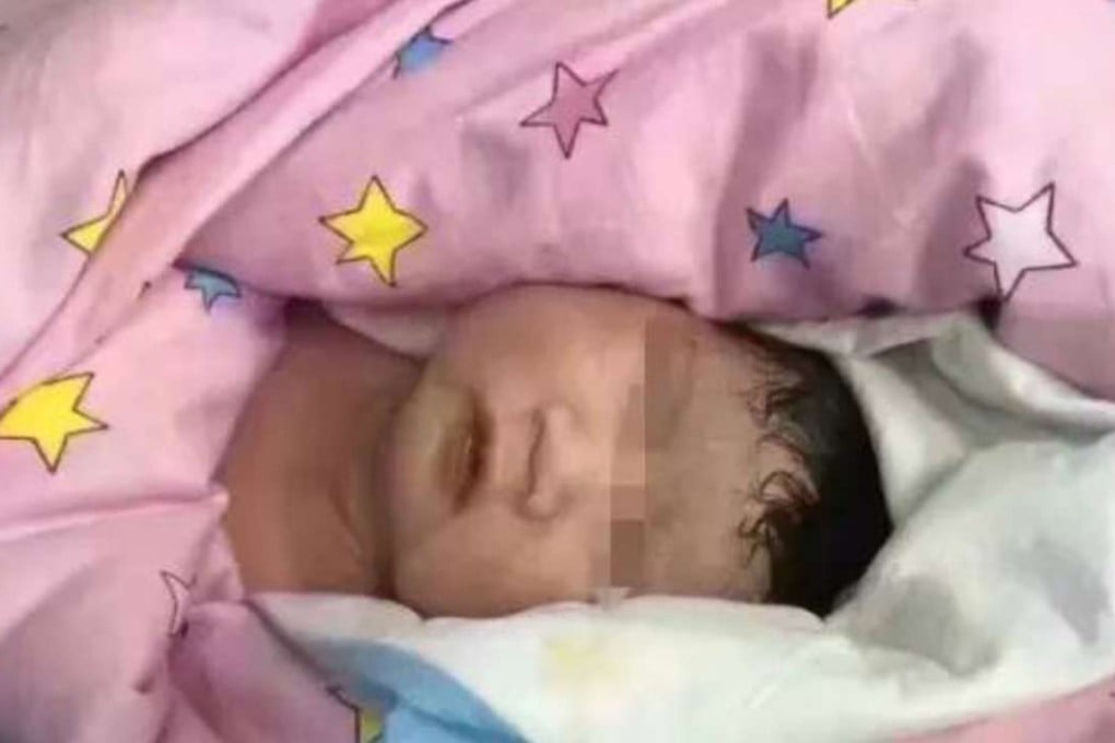 The healthy newborn baby boy, who weighed 3.7kg when he was delivered by caesarean section on Wednesday. Photo: Society.huanqiu.com