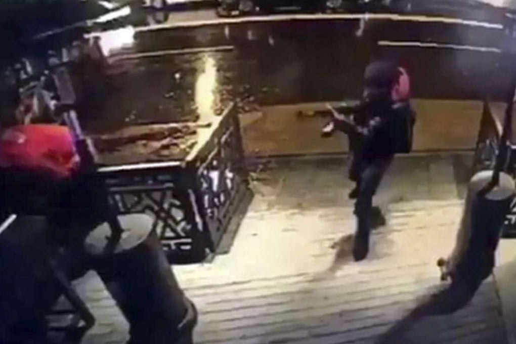 A video screengrab shows the gunman entering the Reina nightclub. Photo: EPA