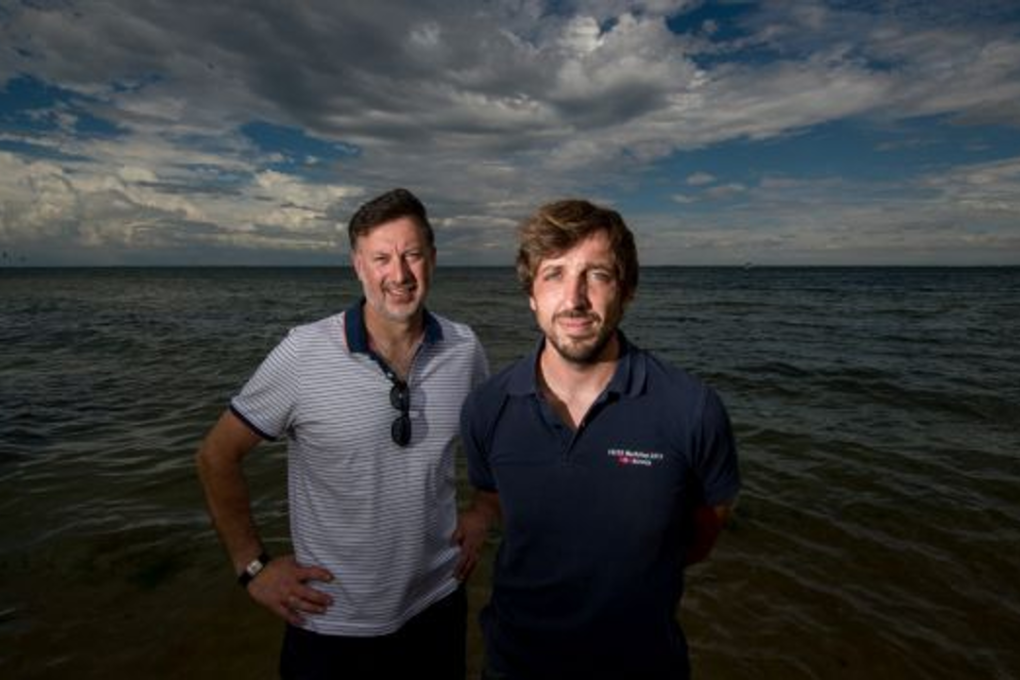 Deakin University researchers John Arnould and Paul Tixier have found killer and sperm whales have learnt to suck fish off fishing lines, potentially making fishing quotas inaccurate. Photo: Penny Stephens