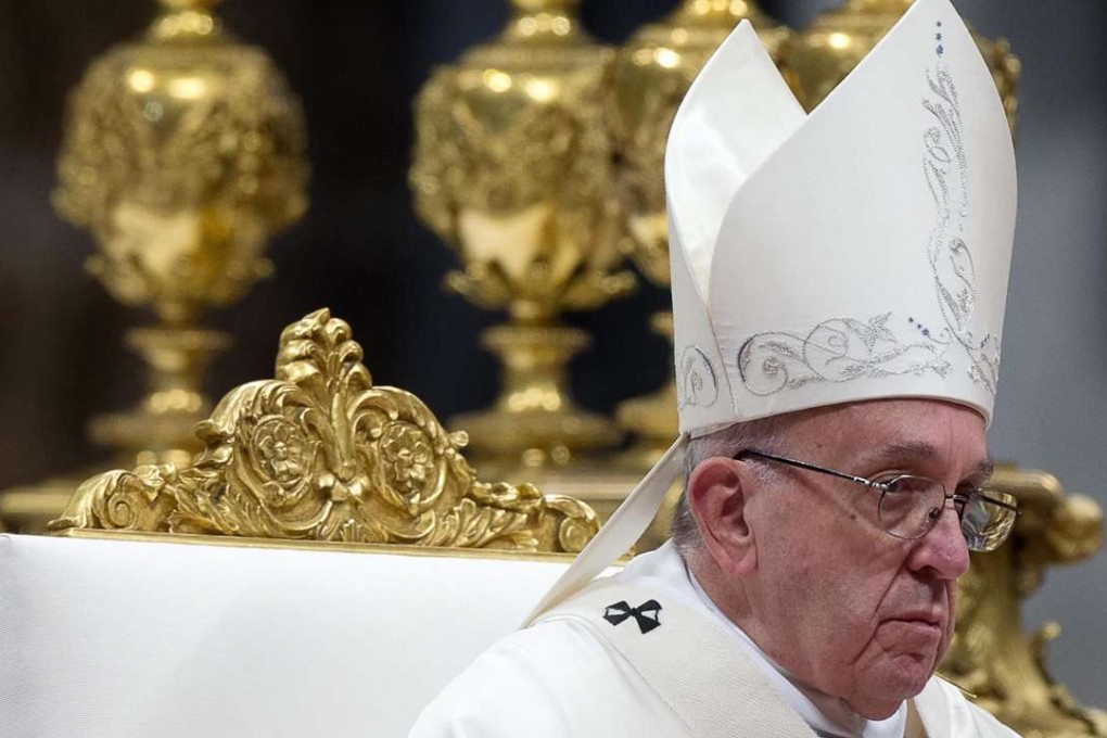 Pope Francis celebrates the Solemnity of Mary mass in the Saint Peter's Basilica, Vatican City, on Sunday. Photo: EPA