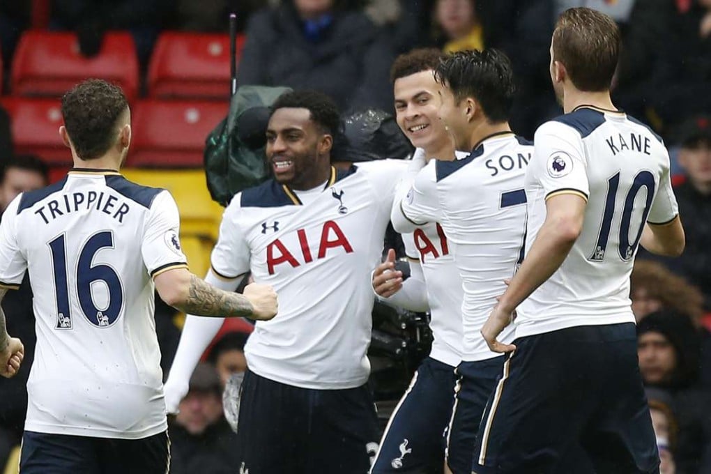 Tottenham's Dele Alli celebrates scoring against Watford. Photo: Reuters