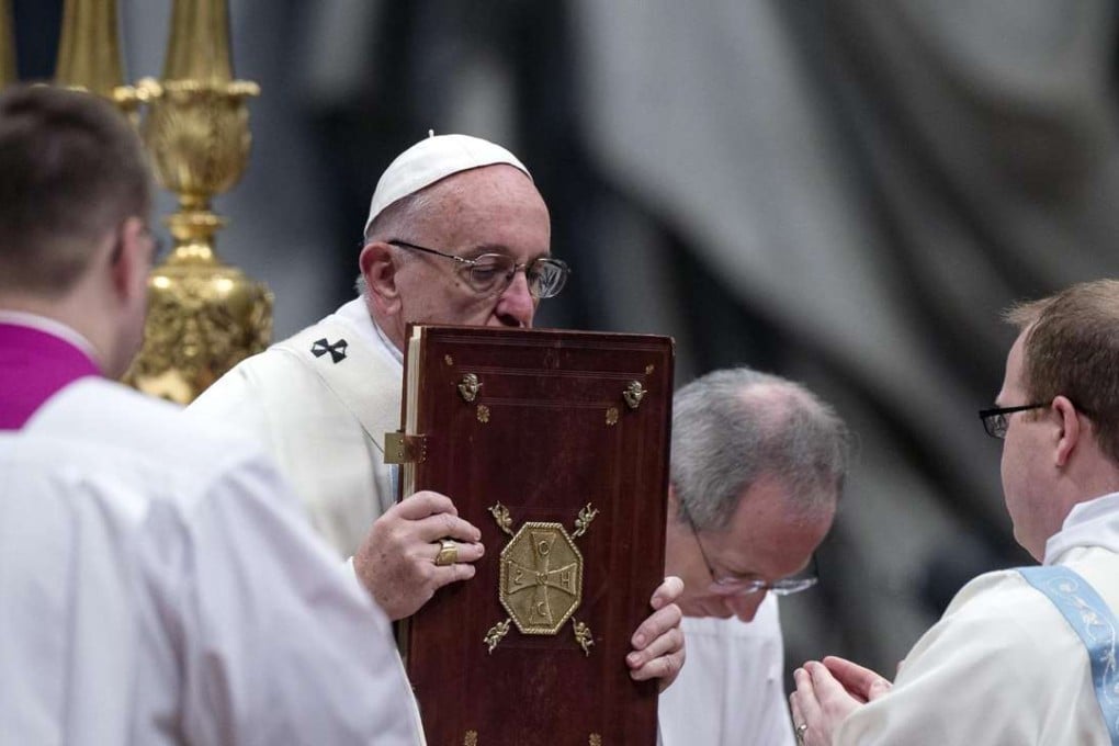 Pope Francis celebrates the Solemnity of mass in the Saint Peter's Basilica, Vatican City on January 1. Photo: EPA