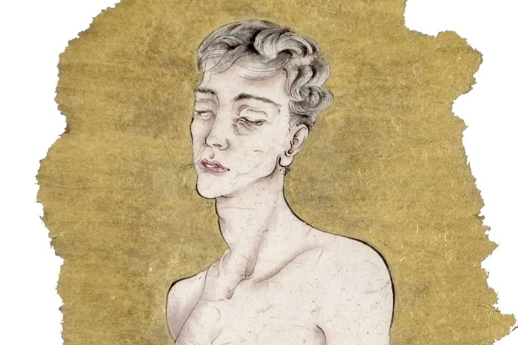 Detail from Malaysian ink artist Wong Xiangyi’s work Body: Green. She has appropriated a Japanese manga subculture depicting handsome, androgynous men to radicalise the genre. Photo: Courtesy of Wong Xiangyi