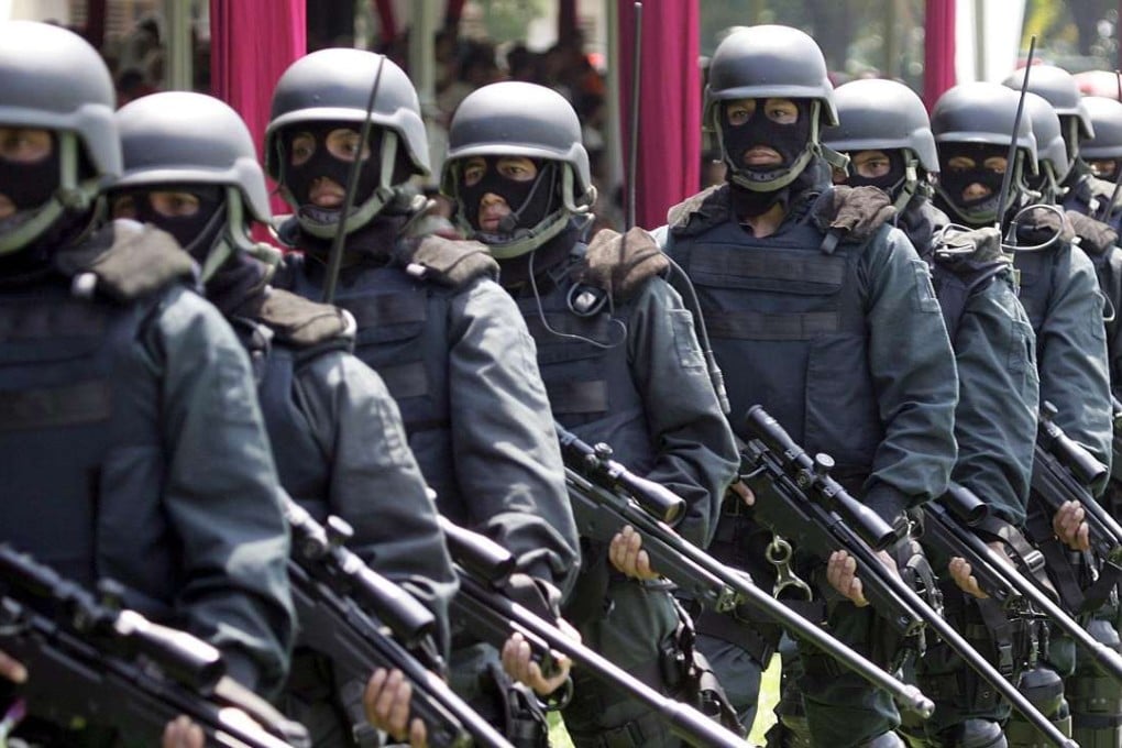 A unit Kopassus unit in 2006. Indonesia suspended cooperation with the Australian military in December for ‘technical reasons’, after offensive material was seen at an Australian training base. File photo: EPA