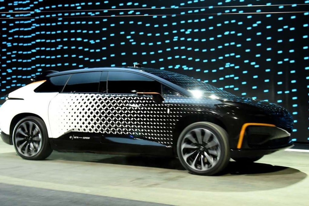 Faraday Future's FF 91 prototype electric crossover vehicle is unveiled in Las Vegas, Nevada. Photo: AFP/Reuters