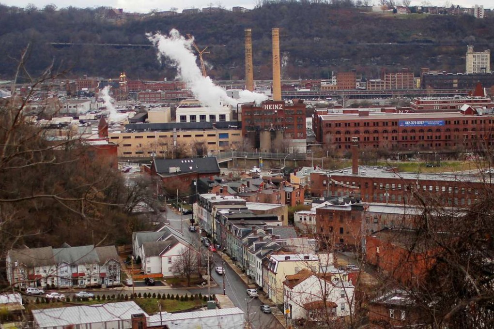 The old Heinz factory, which is now a combination of residential lofts and a manufacturing facility producing canned baby food, sits among houses in Pittsburgh, Pennsylvania. Photo: Reuters
