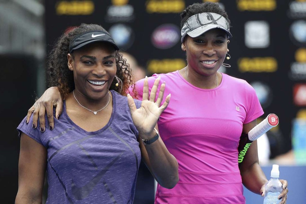 Serena Williams (left) and sister Venus Williams in Auckland. Photo: AP