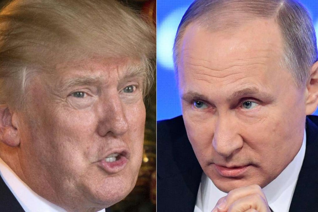 US president-elect Donald Trump and Russian President Vladimir Putin. Trump has seemingly sided with Putin in the latter’s denial of Russian hacking of the US election, in contradiction of the findings of US intelligence agencies. Photo: AFP