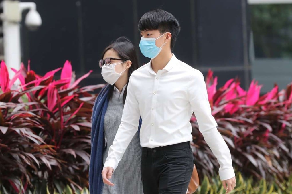 Ip Cheuk-yin arrives at the District Court in Wan Chai. Photo: Edward Wong